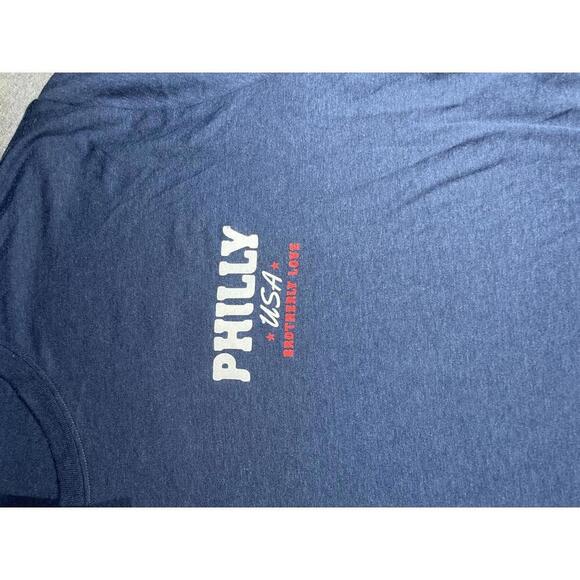 NWT Where I'm From Philly Mens XXL USA Brotherhood Love Men's T-Shirt Navy - Picture 2 of 8
